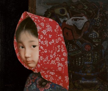 中国 Painting - 沂蒙の小さな女の子 WYD 中国の女の子